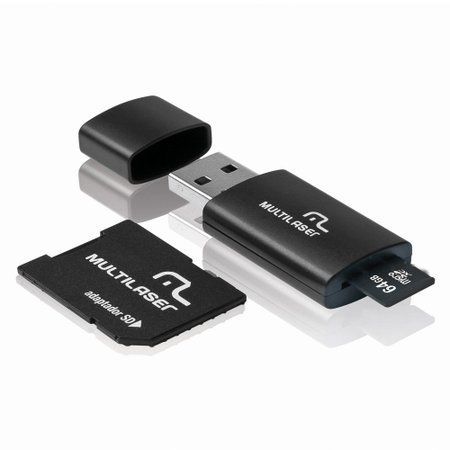 Kit 3 em 1: Pen Drive + Adaptador SD + Cartão de Memória Classe 10 64GB MC115 Multilaser