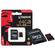 Cartão de Memória Micro SD Class 10 64gb SDCR com Adaptador Kingston