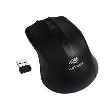 Mouse sem Fio C3tech M-W20 Receptor Nano USB Preto