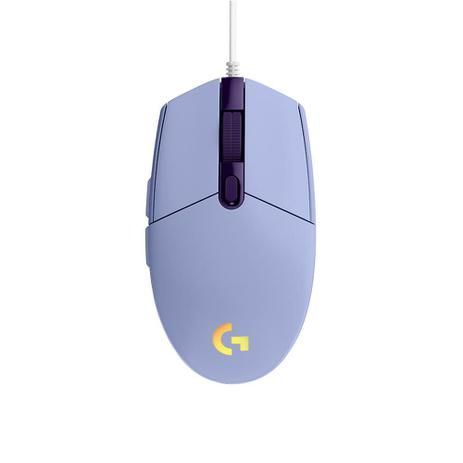 Mouse com Fio Gamer Logitech G203 Usb Lilás