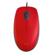 Mouse com Fio Logitech M110 USB 1000 DPI Silent Vermelho