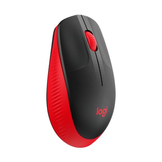 Mouse sem Fio Logitech M190 com Receptor Nano Preto e Vermelho