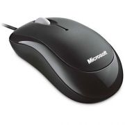 Mouse com Fio Microsoft USB 1000 DPI P58-00061 X18-21316-02 Basic Ambidestro Preto