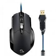 Mouse com Fio Profissional Gamer Laser 8 botões MO191 USB Multilaser Preto