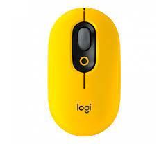 Mouse sem Fio Logitech Pop Mouse Bluetooth Amarelo