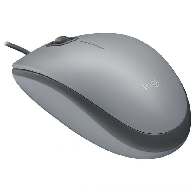 Mouse com Fio Logitech M110 USB 1000 DPI Silent Cinza