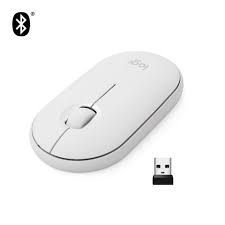 Mouse sem Fio Logitech M350s Bluetooth Pebble Branco