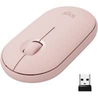 Mouse sem Fio Logitech M350s Bluetooth Pebble Rosa