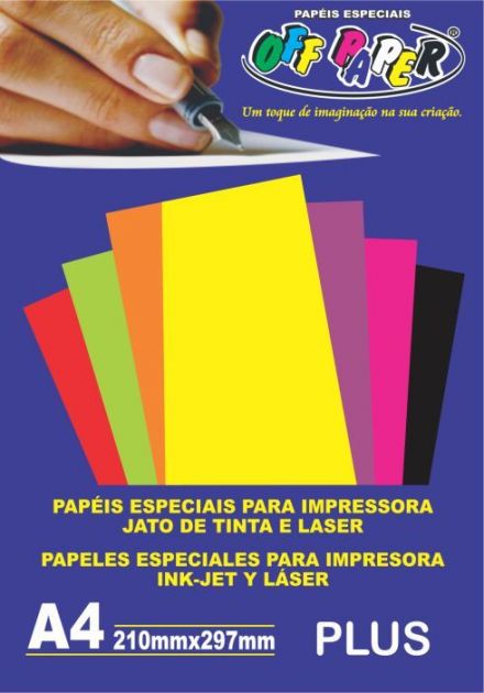 Papel Color Plus Off Paper A4 120g 20 folhas Amarelo