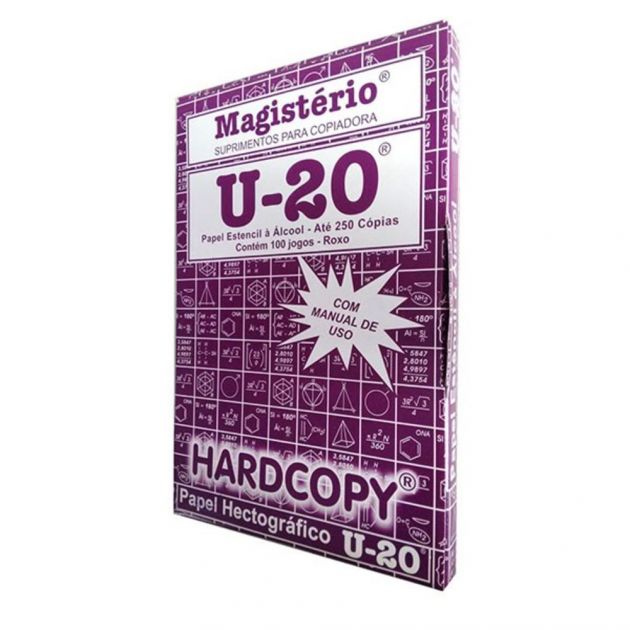 Papel hectográfico matriz U-20 roxo 22x33 cm *unitário* Hardcopy