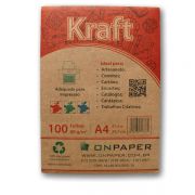 Papel Kraft A4 80g com 100 Folhas Onpaper