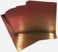 Papel Laminado Lamicote para Artesanato A4 250g com 10 folhas Cobre