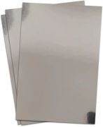 Papel Laminado Lamicote para Artesanato A4 250g com 10 folhas Prata