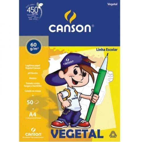 Papel Vegetal Canson A4 60g 50 Folhas Ref. 66667079