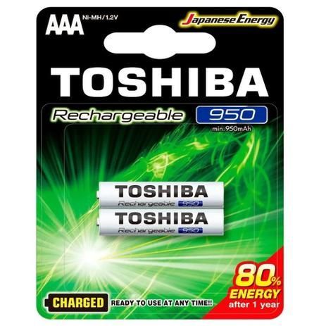 Pilha Recaregavel AAA 950 Mah Toshiba com 2 Unidades