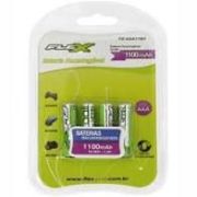 Pilha Recarregável AAA 1100 Mah Flex com 4 unidades FX-AAA11B4