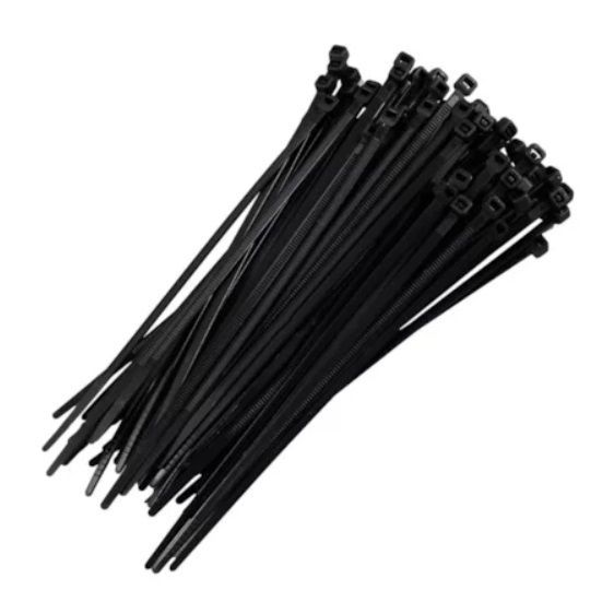 Presilha Lacre - Abraçadeira 2,5x100mm Nylon pacote com 100 unidades Preta