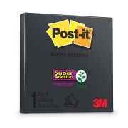 Recado Adesivo, Post-it, 76mm x 76mm, 60 folhas, 3M - Preto