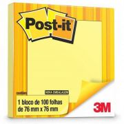 Recado Adesivo, Post-it, 76mm x 76mm, 100 folhas, 3M - Amarelo