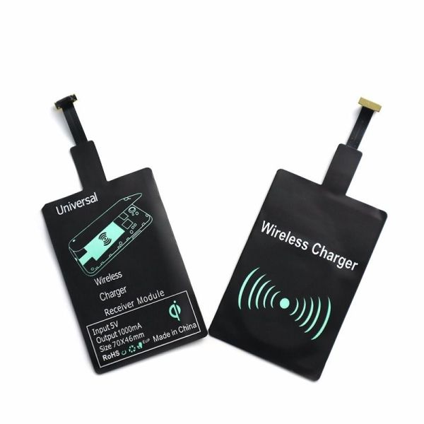 Carregador e Receptor Sem Fio Qi, Conector USB Tipo-C, Adaptador