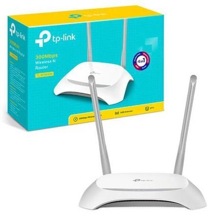 Roteador Wireless TP-Link TL-WR840N(W) 300Mbps 10/100Mbps com 2 Antenas Branco  *Exclusivo para Prov