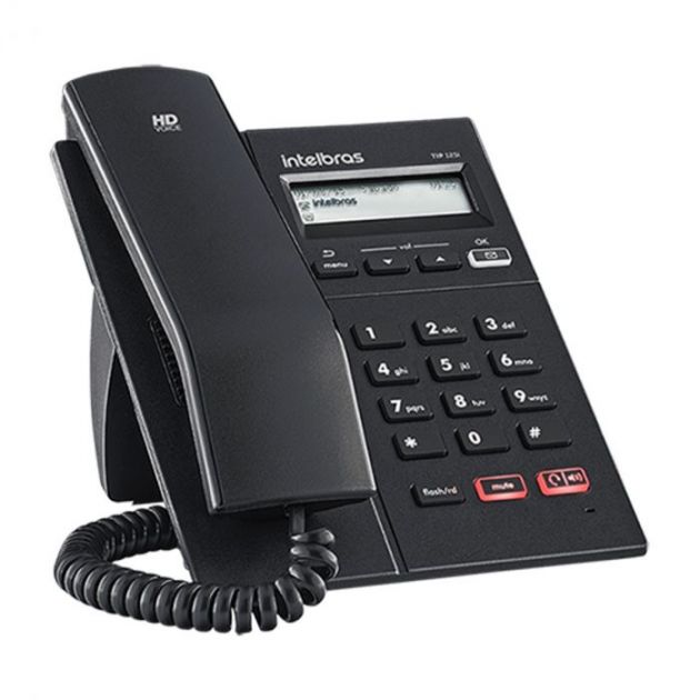 Telefone com Fio Intelbras IP TIP125I com Identificador de Chamadas Preto