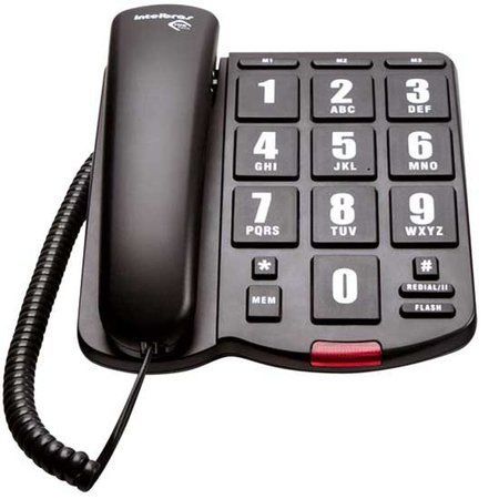 Telefone com Fio Intelbras Tok Fácil Preto