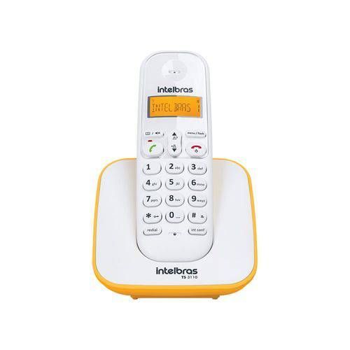 Telefone sem Fio Intelbras 6.0 TS3110 Branco e Amarelo