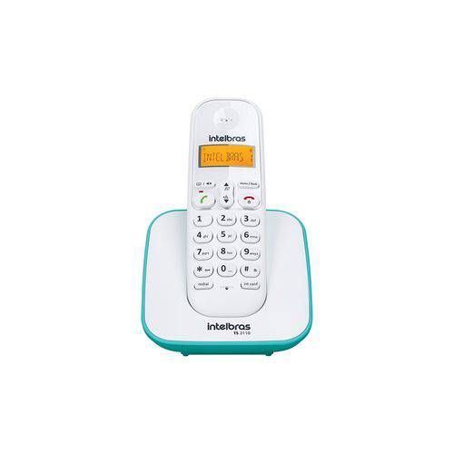 Telefone sem Fio Intelbras 6.0 TS3110 Branco e Azul Claro