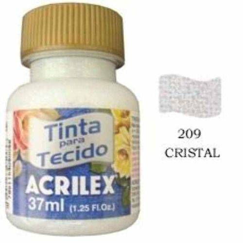 Tinta para Tecido Glitter Cristal 209 37ml Acrilex