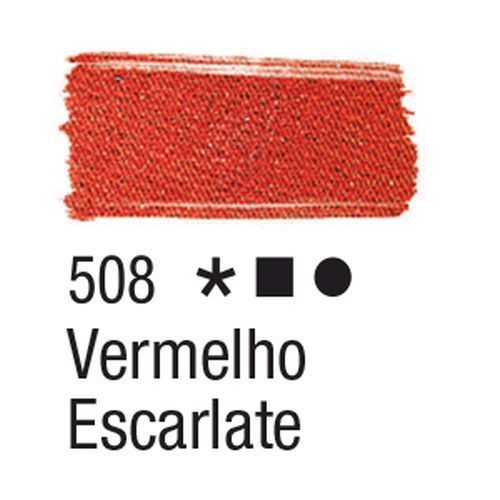 Tinta para Tecido Fosca Vermelho Escarlate 508 250ml Acrilex