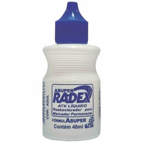Tinta para Carimbo Radex 40 ml Automatic Azul Especial