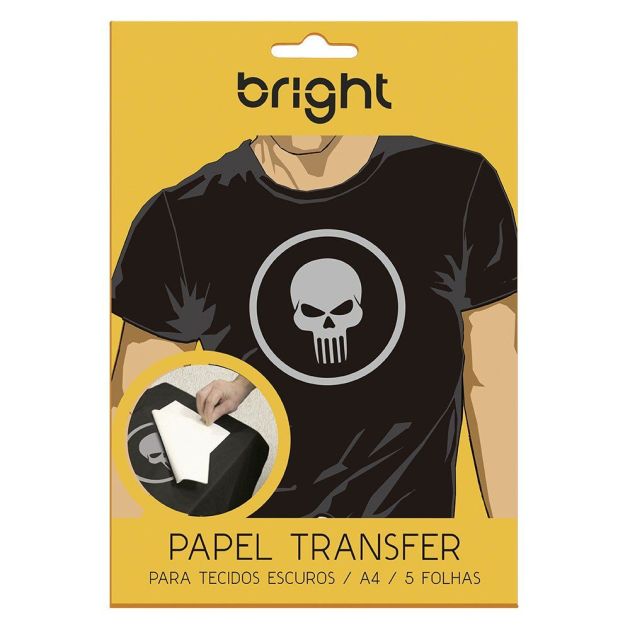 Transfer para Tecidos Escuros A4 com 5 folhas 0020 Bright